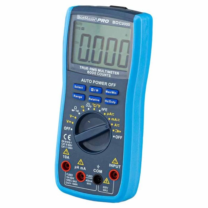 BORMANN Pro BDC2000 Πολύμετρο Ψηφιακό Ac/Dc 600V BORMANN Pro