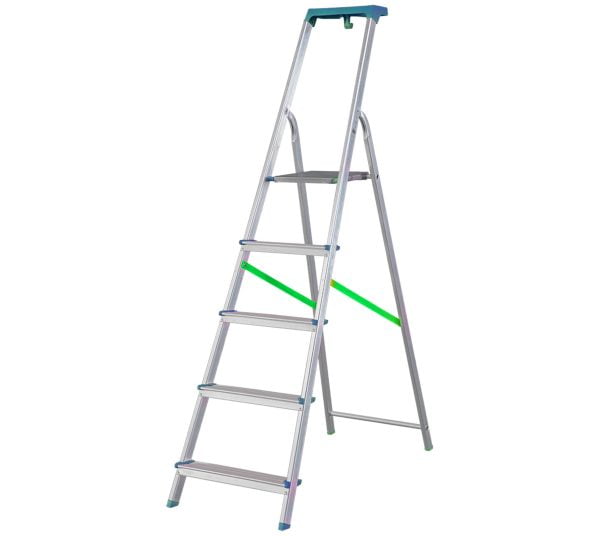 BORMANN Pro BHL9010 Σκάλα Αλουμινίου 5+1 Σκαλιά Με Θήκη Εργαλείων BORMANN Pro