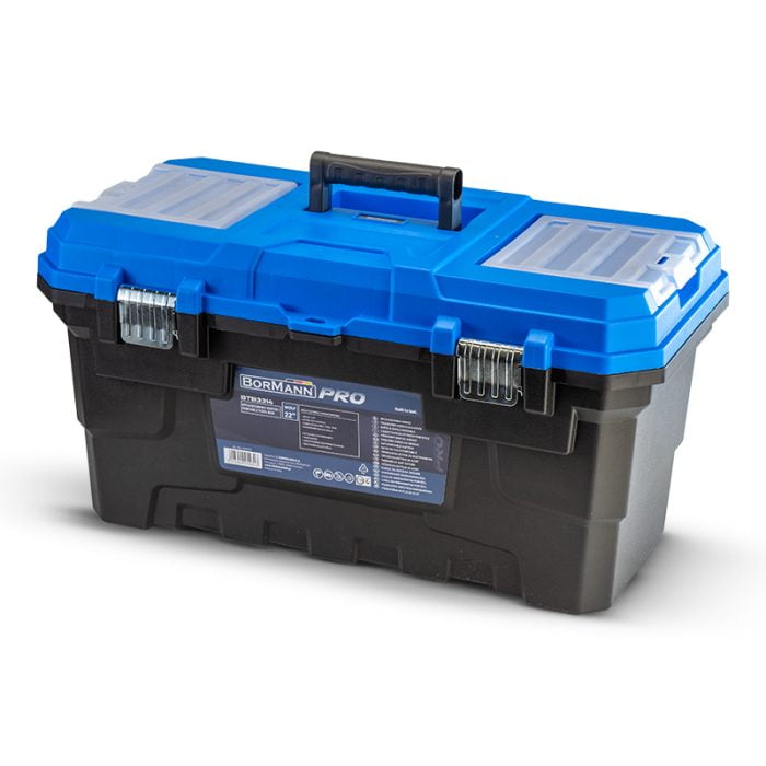 BORMANN Pro BTB3314 Εργαλειοθήκη Χειρός Πλαστική "Wolf", Μεταλλικά Κουμπώματα & Ταμπακέρα BORMANN Pro