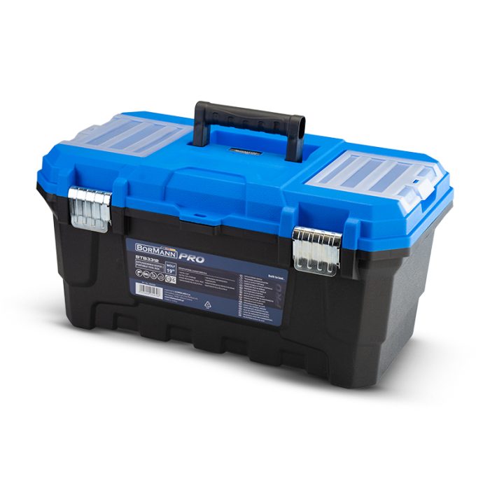 BORMANN Pro BTB3312 Εργαλειοθήκη Χειρός Πλαστική "Wolf", Μεταλλικά Κουμπώματα & Ταμπακέρα BORMANN Pro