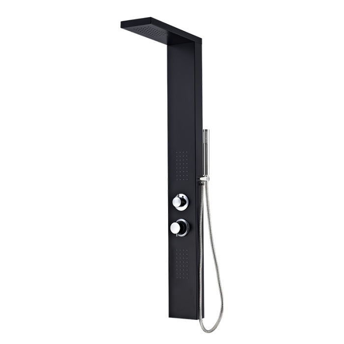 BORMANN Elite BTW5060 Στήλη Υδρομασάζ Layla Σταθερή Με Διανομέα 3 Λειτουργιών Black BORMANN ELITE