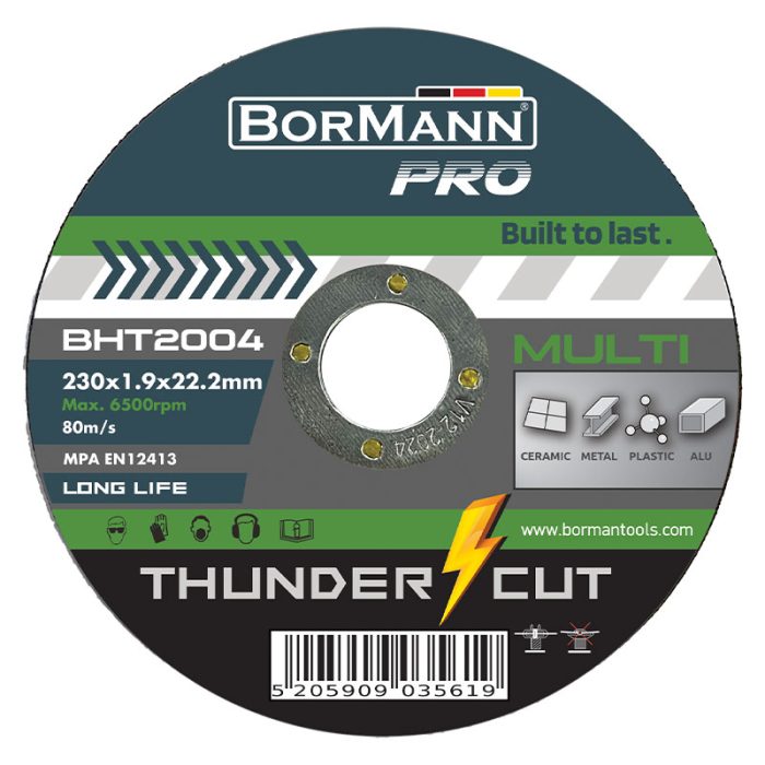 ΔΙΣΚΟΣ ΚΟΠΗΣ 25τεμ''THUNDER-CUT" MULTI CUTTING LONG LIFE Φ230x1.9mm BORMANN Pro BHT2004-25