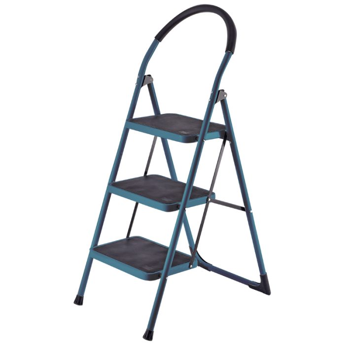 BORMANN Pro BHL6013 Σκαλοκάθισμα Μεταλλικό Heavy Duty,3 Σκαλιά,Αντιολισθητικά με Αφρώδη Λαβή BORMANN Pro