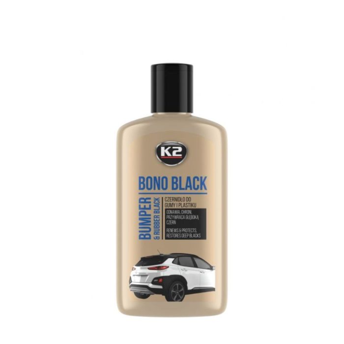 K2 Bono Black 250ML Προστατευτικό γυαλιστικό μαύρων πλαστικών και καουτσούκ K030N