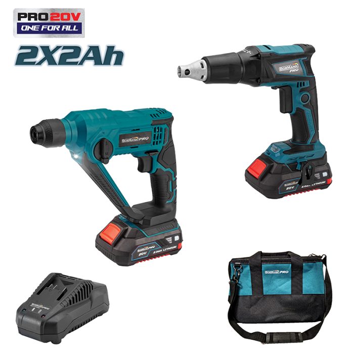 ΒORMANN Pro BBP9220 Σετ Κατσαβίδι Γυψοσανίδας Brushless & Πνευματικό Πιστολέτο BORMANN Pro