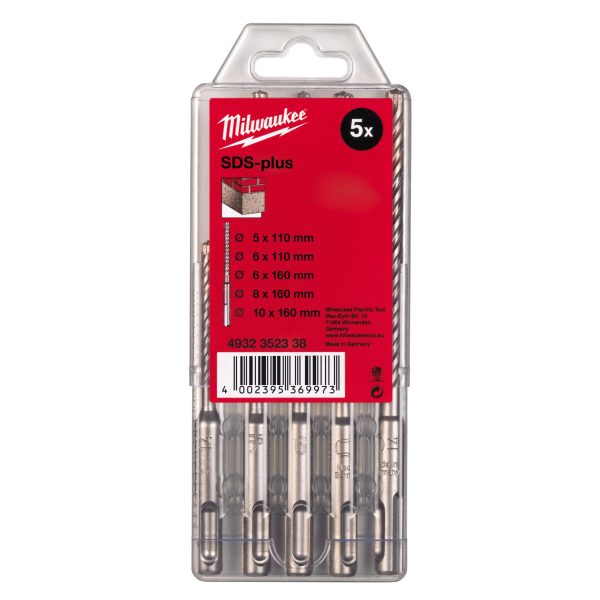 MILWAUKEE ΣΕΤ ΤΡΥΠΑΝΙΑ SDS+ MX2 ΤΕΜ 5