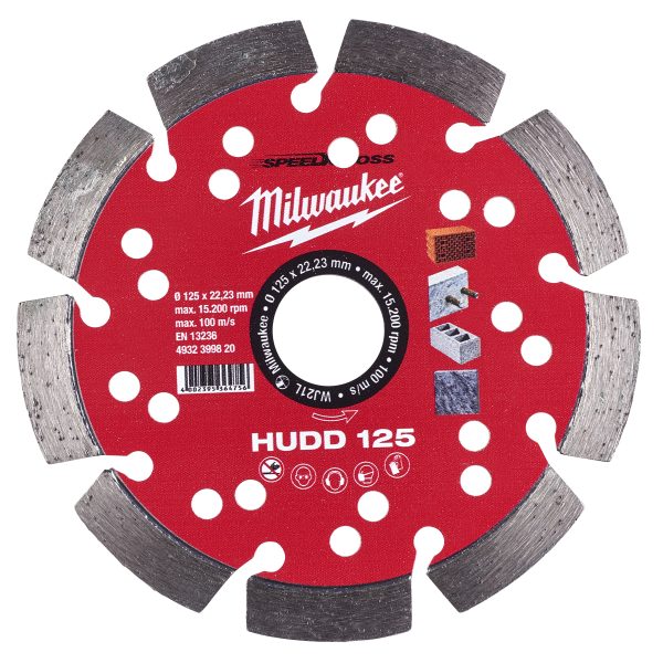 MILWAUKEE HUDD 125 SPEEDCROSS ΔΙΑΜΑΝΤΟΔΙΣΚΟΣ Ø 125mm