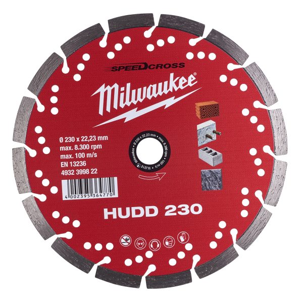MILWAUKEE HUDD 230 SPEEDCROSS ΔΙΑΜΑΝΤΟΔΙΣΚΟΣ Ø 230mm