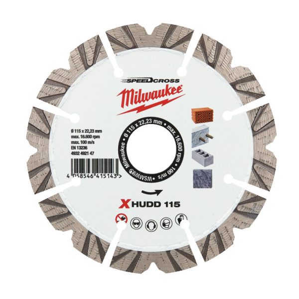 MILWAUKEE ΔΙΣΚΟΣ ΔΙΑΜΑΝΤΙΟΥ XHUDD 115 MM