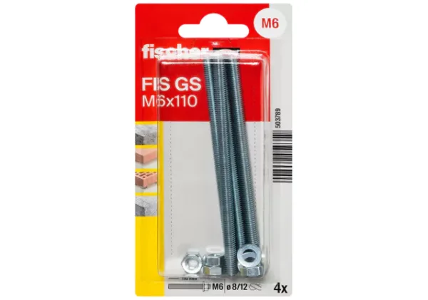 Κοχλίας χημικού αγκυρίου σε blister M6x110