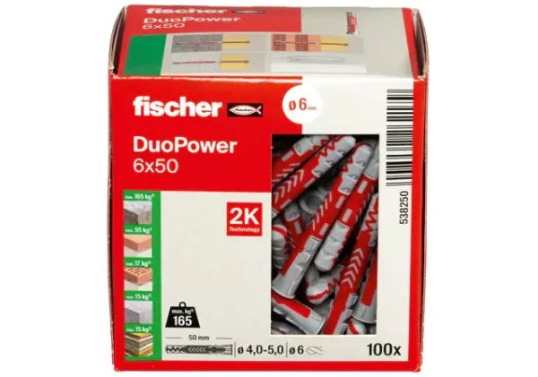 Βύσμα DuoPower 6x50 100τμχ.
