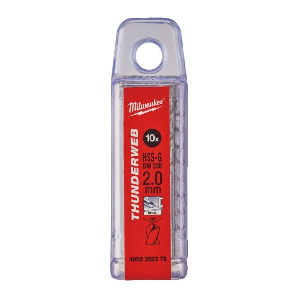 THUNDERWEB – DIN 338 – HSS-GROUND 2.0 x 49mm – 10 ΤΕΜ