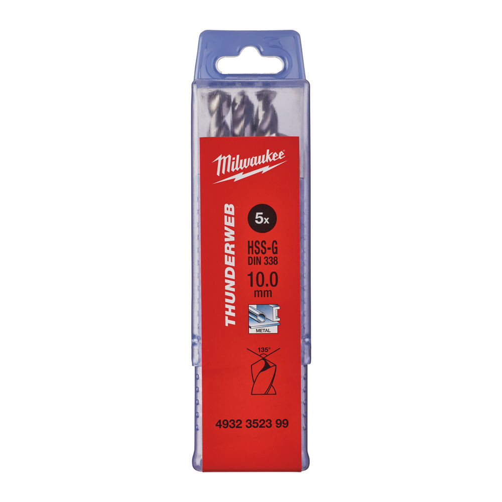 THUNDERWEB – DIN 338 – HSS-GROUND 10.0 x 133mm – 5 ΤΕΜ