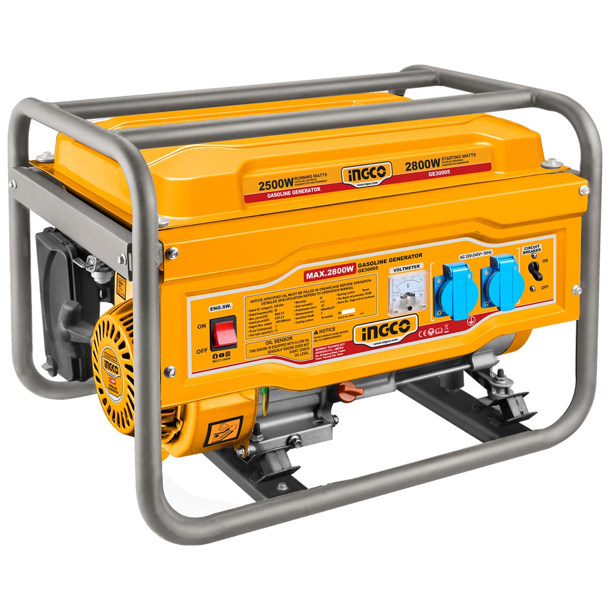 Γεννήτρια Βενζίνης με Σταθεροποιητή AVR 2.8kW 3.5kVA 7HP