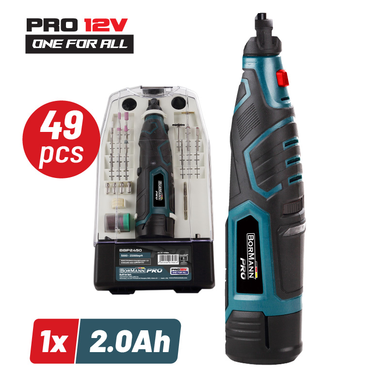 BORMANN Pro BBP2450 Περιστροφικό Πολυεργαλείο με Ρύθμιση Ταχύτητας 12V BORMANN Pro