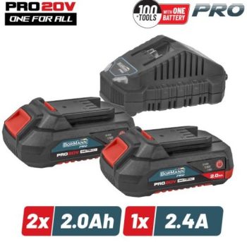 BORMANN ΜΠΑΤΑΡΙΕΣ & ΦΟΡΤΙΣΤΗ 2Χ2.0AH 1X2.4A