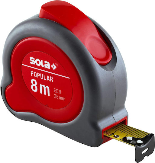 Μετροταινία με Αυτόματη Επαναφορά 25mm x 8m Sola