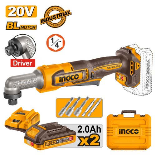 Παλμικό Γωνιακό Κατσαβίδι 1/4" Hex Μπαταρίας 20V Li-Ion 80Nm