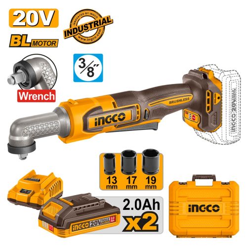 Μπουλονόκλειδο Γωνιακό 3/8" Μπαταρίας 20V Li-Ion 80Nm